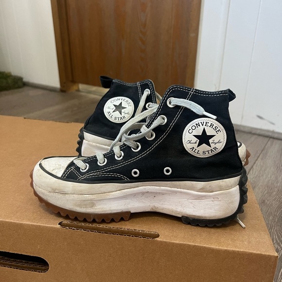 Converse Black Cloth Trainers - Size 6.5 - Picture 2 of 7